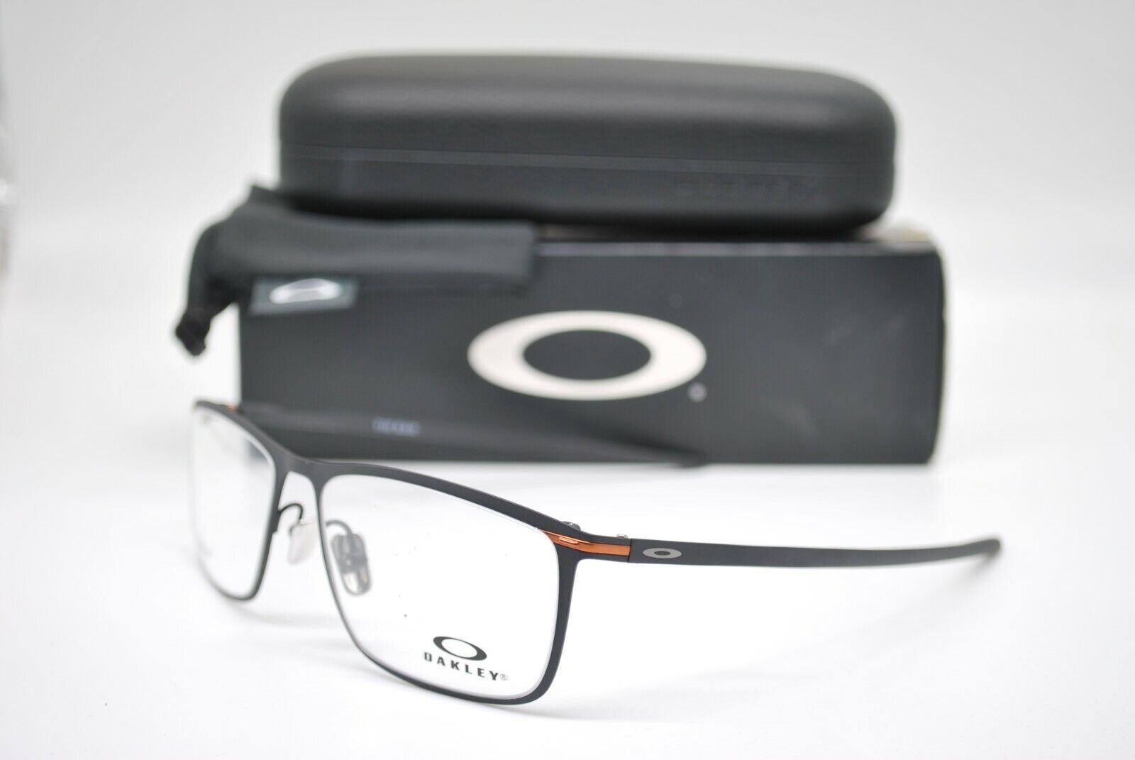 NEW OAKLEY OX51380555 TIE BAR SATIN BLACK EYEGLASSES FRAME RX 5516