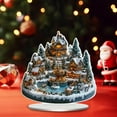 thumbnail image 6 of PEIBang Christmas Village House Tabletop Decoration,2D Acrylic House Desktop Decor Christmas Table Centerpiece for Home Office, 6 of 6