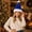 #Blue1, variant on Christmas Holiday Picks,Hooded Zip Jacket,fleece outer with white fur trim on cuffs and hood,women,casual warm christmas daily outerwear Gift