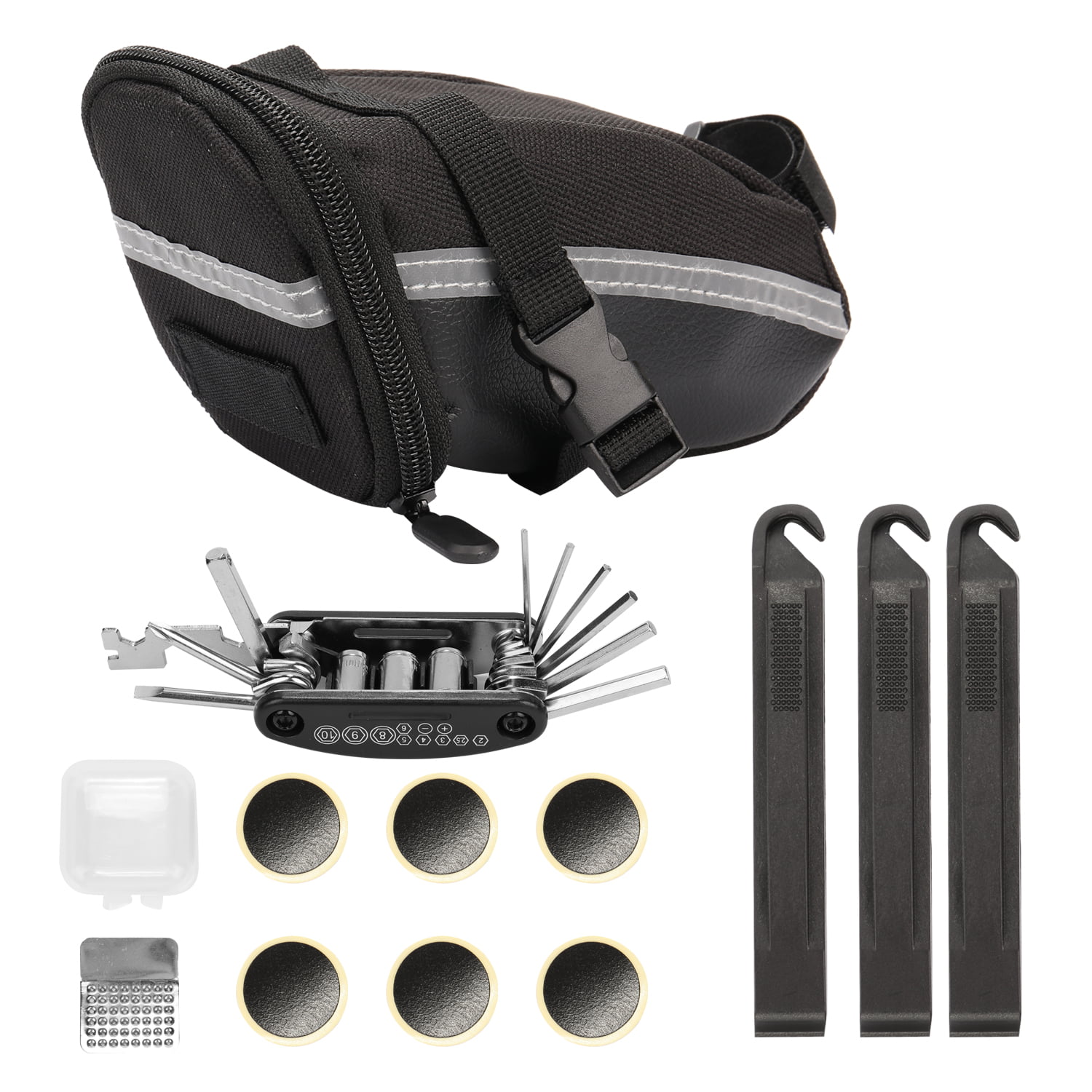 Bike Repair Tool Kits Bicycle Saddle Bag Cycling Seat Pack 16 in 1 Tool Kit K2F5 