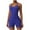 Blue, variant on hotojiny Workout Jumpsuits for Women Spaghetti Strap V Neck Stretch Yoga Shorts Romper Solid Drawstring Summer One-Piece Outfits Clothes