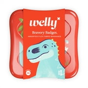 Welly Assorted Flex Fabric Bandages, Dinosaur Bravery Badges for Kids and Adults, 48 Count