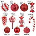 thumbnail image 4 of 36 piezas de adornos de bolas de Navidad de formas especiales, decoración de árbol de Navidad de oro rojo para fiestas, colgante de esferas de Navidad de Año Nuevo, 4 of 5