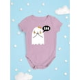 thumbnail image 3 of Boo. Shy Cute Little Ghost Bodysuit Infant -Image by Shutterstock,  6 Months, 3 of 4