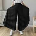 thumbnail image 1 of Women Elegant Chiffon High Waist Wide Leg Pants Casual Korean Fashion Pleated Loose Trousers Clothes Comodi Pantalones De Mujer, 1 of 3