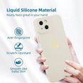 thumbnail image 2 of Compatible iPhone 14 6.1" 2022 Silicone Case for Women,Gold Size Heart Pattern Design Soft Liquid Silicone Shockproof Case, Side Cute Heart Pattern Slim Case for Ladies Girls(White), 2 of 7