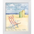 thumbnail image 3 of Paul Brent 15x18 White Modern Wood Framed Wall Art Titled - Sur la Plage, 3 of 5