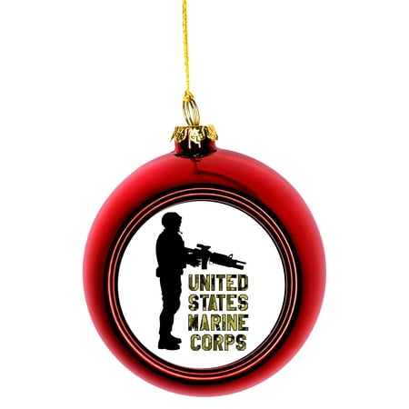 U S Marines United States Marine Corps Bauble Christmas