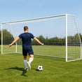 thumbnail image 6 of SLSY Steel Soccer Goals, 18x7/21x7/24x8 ft Soccer Goals for Backyard, Full Size Soccer Goal for Teens & Adults Training, 6 of 6