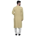 thumbnail image 3 of Atasi Long Sleeve Mens Kurta Solid Cotton Flex Mens Long Kurta Shirt-XXXX-Large, 3 of 6