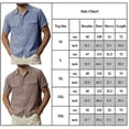 thumbnail image 2 of men's Short Sleeve Button Down Shirt With Pockets Summer Casual Top, Pink, L, 2 of 2