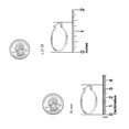 thumbnail image 3 of LeCalla 925 Sterling Silver Medium Click-Top Hoop Earrings Lightweight Italian 3 MM Diamond-Cut Round Classic Hoops Earring for Women 35MM, 3 of 6