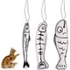 thumbnail image 1 of Juego de 3 juguetes para gatos: juguetes de pez con hierba gatera, juguete portátil, juguete colgante, juguete de hierba gatera, juguete de tela y juguete de pez., 1 of 5