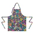 thumbnail image 2 of Pioneer Flower Floral Print Pattern Apron-Garden Aprons for Women with Pockets-Cotton Linen Waterproof Kitchen Cooking Gardening Aprons Adjustable for Kitchen,Cooking,BBQ and Salon 33x27 Inch, 2 of 7