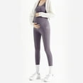 thumbnail image 5 of Cavosen Maternity Leggings Over The Belly Support Tight Casual Pants Solid Yoga Pregnancy Pants Breathable Trendy Pants Purple XL, 5 of 6