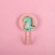 thumbnail image 1 of Adhesive Hooks Cute Cartoon Style Premium Plastic Eco Friendly Durable Adhesive Wall HooksDinosaur On Pink, 1 of 1