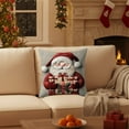 thumbnail image 4 of Leodye Christmas Pillow Covers 18x18 inch Set of 1 Xmas Decorations Soft Plush Christmas Tree Throw Pillow Cases Winter Holiday Decor for Sofa Living Room, 4 of 6