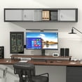 thumbnail image 2 of Marcree Metal Garage Storage Cabinet, Locking Cabinet Wall Mounted, 12.8" H Floating Cabinet for Warehouse, Upper Tool Cabinet with Shelf for Home Office, Basement, Kitchen, RV Organization, 2 of 7