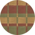 thumbnail image 1 of Ahgly Company Machine Washable Indoor Round Transitional Saddle Brown Area Rugs, 3' Round, 1 of 7