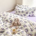 thumbnail image 4 of Juego de 4 fundas de edredón sin relleno, estilo coreano, tamaño Queen, para niñas y niños, juego de sábanas planas, fundas de almohada y colcha, 4 of 5