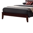 thumbnail image 4 of Transitional California King Size Wooden Bed with Slatted Headboard, Brown - Saltoro Sherpi, 4 of 5
