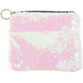 thumbnail image 1 of Sac à Main Mode Sac à Main Élégant Pochette Cosmétique à Paillettes à Fermeture Éclair Sac de Rangement de Pièces Durable pour Femmes (Rose), 1 of 8