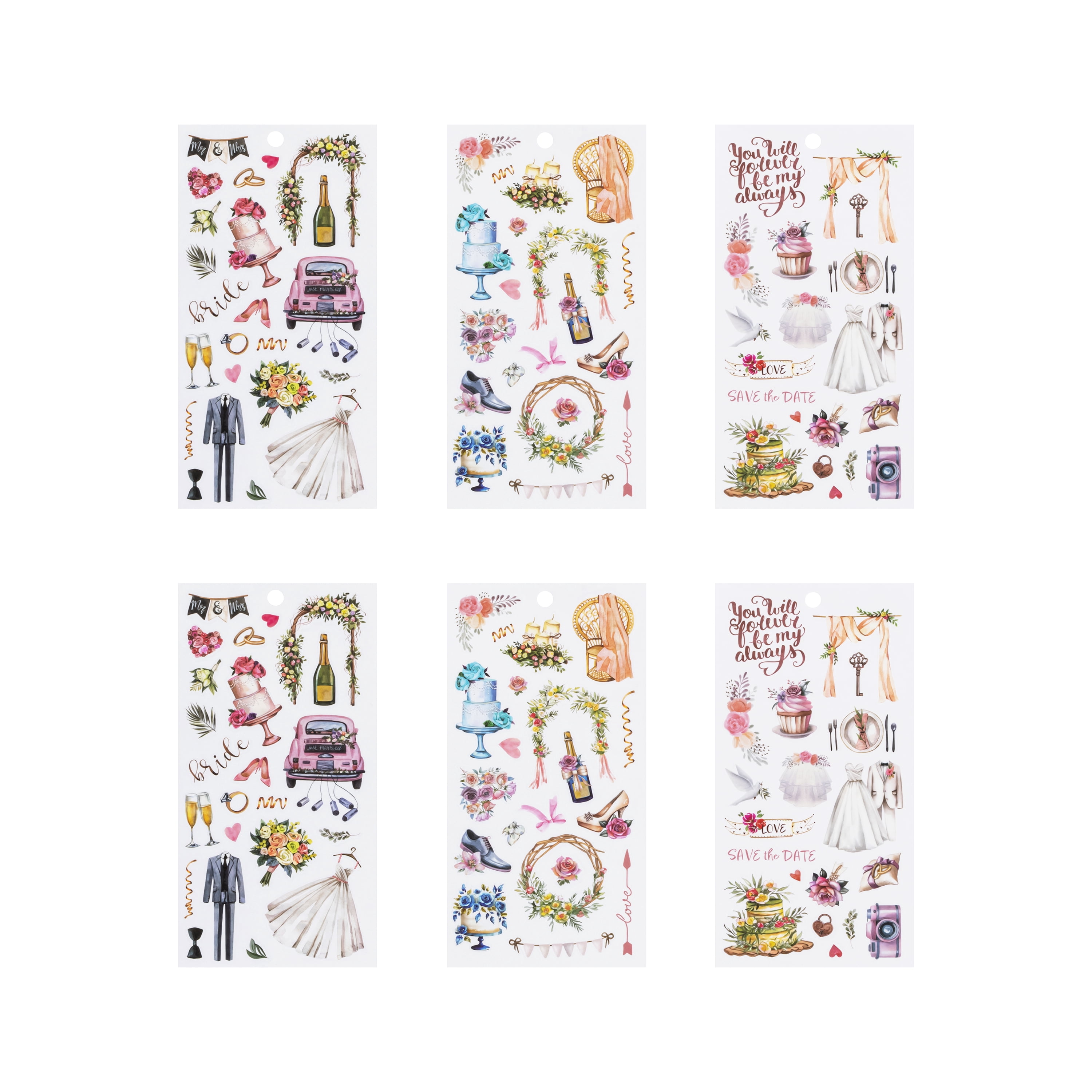 (2 pack) Brea Reese® Sticker Pack - Wedding Celebration