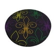 thumbnail image 2 of Lsque Mardi Gras Carnival Round Bar chair cushion covers Velvet Fabric Premium Comfort Protects from Scratches and Stains for 14-17 Inch Chair- 13 inch, 2 of 7