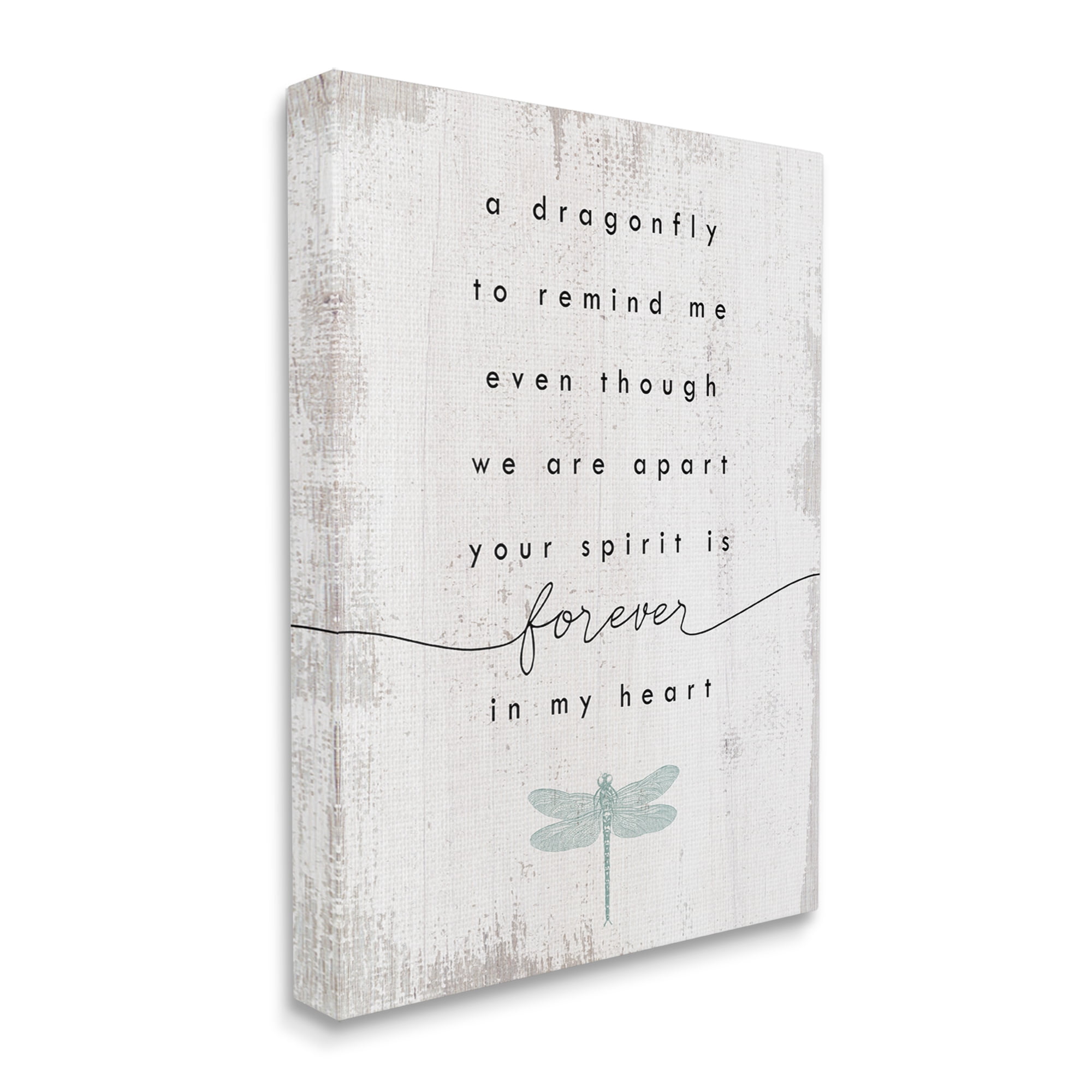 Stupell Industries Dragonfly to Remind Me Grieving Inspirational Insect Phrase,16 x 20, Design by Daphne Polselli