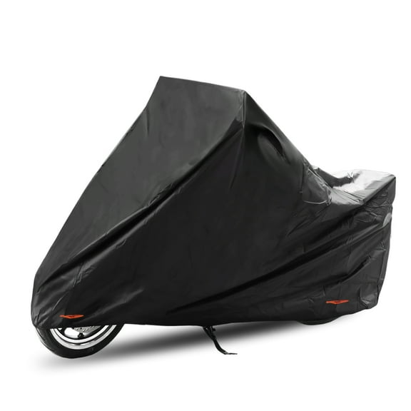Unique Bargains Full Cover Motorcycle Cover 210D-PU Black for Kawasaki Ninja 400 2018-2023 Outdoor Waterproof Motorbike Cover