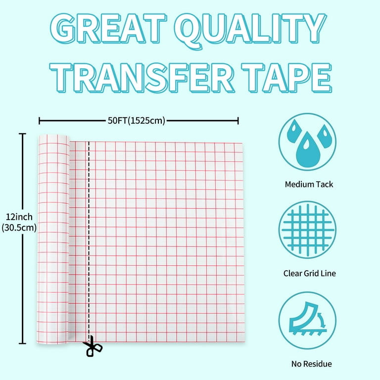 Grid Transfer Tape Roll 30 cm x 3 m - Red - LOKLiK Europe