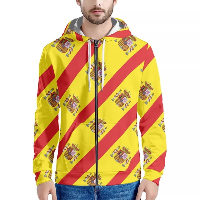2022 Qatar Football World Cup Zip Hooded Sweater Netherlands Spain Brazil Fans Cheering Jacket