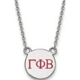 thumbnail image 1 of Sterling Silver Rh-Plated Logoart Gamma Phi Beta Sm Enl Pend With Necklace (18 X 12) Made In United States ss027gpb-18, 1 of 4