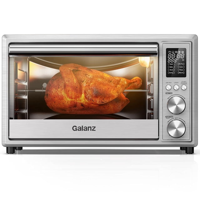 Tostador Digital Galanz Acero Inoxidable 8 en 1 con Horno de Convección y Deshidratado