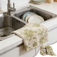 thumbnail image 1 of weibbin Superfine Fiber Kitchen Cleaning Cloth Floral Pattern Absorbent Non Shedding for Dishes 4PCS, 1 of 6