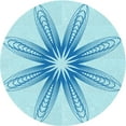 thumbnail image 1 of Ahgly Company Indoor Round Patterned Electric Blue Area Rugs, 4' Round, 1 of 1