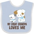 thumbnail image 3 of Inktastic My Great Grandpa Loves Me Boys Grandson Boys Baby Bib, 3 of 4