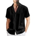 thumbnail image 2 of EOYWHK Sleeveless Shirts for Men Men Casual Fashion Whole Colored Turn-down Collar Button Long Sleeve Business Shirt Blouse Winter, 2 of 6