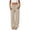 #02 Beige 【Mix & Match: Stock Up on Your Favorite Colors】, variant on Women's Soft Nylon Spandex Stretch Pants, Mid-Waisted Tummy Control Wide Leg Fit, With Functional Side Pockets, Running, Walking, Yoga, Workout & Everyday Casual | TruHer,Black M