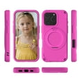 thumbnail image 3 of Allytechgroup EVA Case for iPhone 15 Pro Max with Stand, Support Wireless Charging Slim Phone Case with Kickstand for Kids Shockproof Protective Bumper for iPhone 15 Pro Max, Rose, 3 of 9