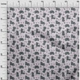 thumbnail image 3 of oneOone Rayon Mauve Fabric Floral & Puppies Sewing Material Print Fabric By The Yard 56 Inch Wide, 3 of 5