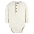 thumbnail image 3 of Gerber Baby Neutral Long Sleeve Bodysuits, 2-Pack, Sizes Newborn - 12 Months, 3 of 8