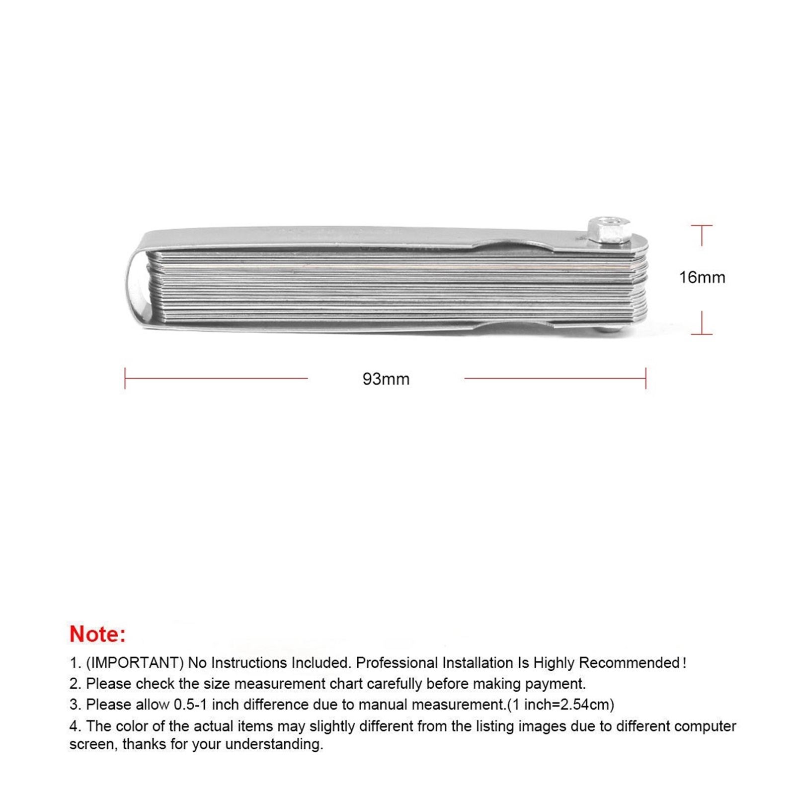 89A32 Inch Feeler Gauge Set Of Probes Gap Gauge Probe Thickness Gauge Filler Gauge Valve Clearance Adjustment Tools ,Easy to Use