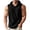 Black, variant on Men’s Sleeveless Hooded Undershirt Cardigan Solid Color Casual Top