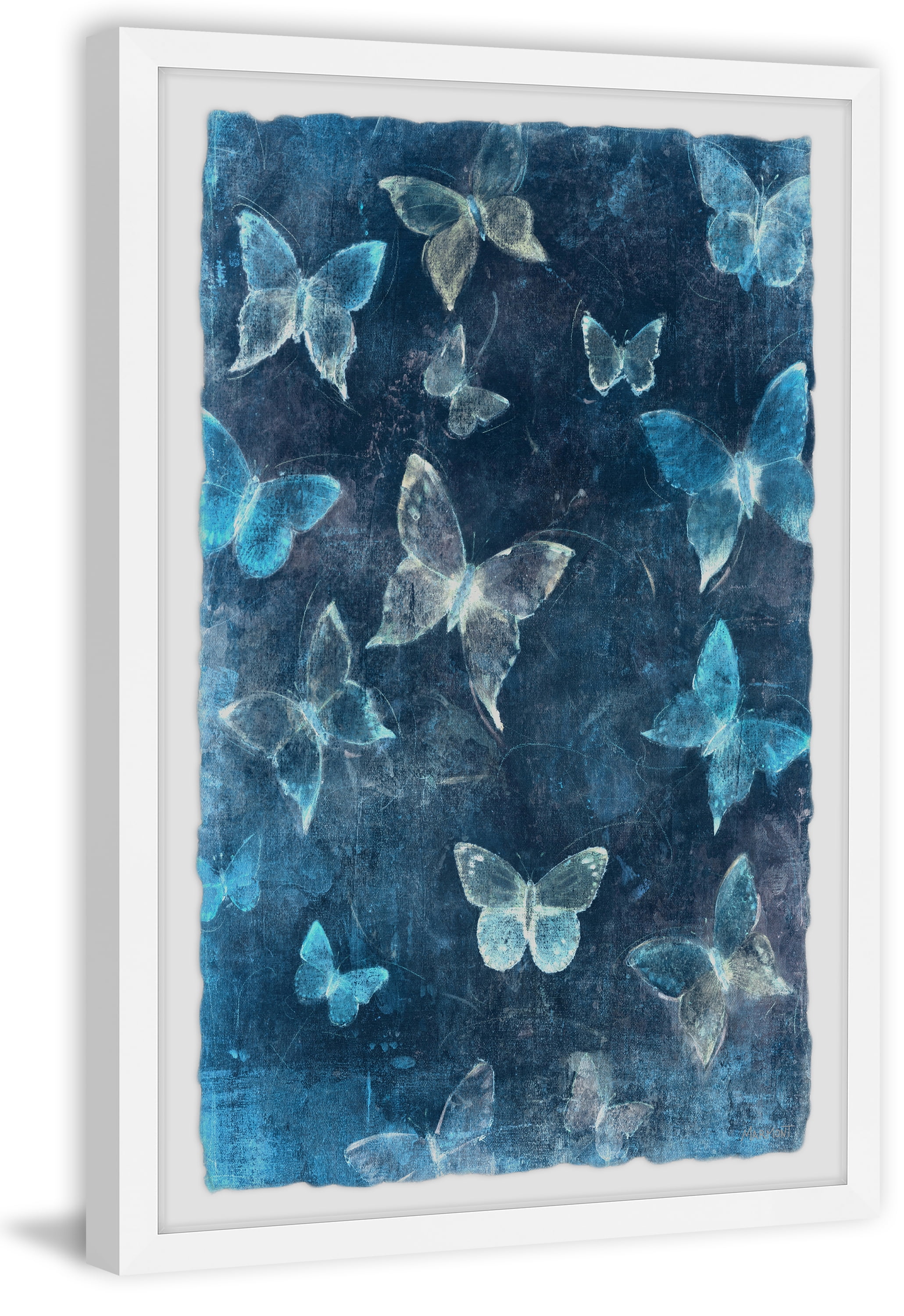 Marmont Hill Cute Butterflies Framed Wall Art, 16" x 24"