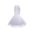 thumbnail image 1 of Robe de Mariée Sirène Queue de Poisson Blanche Jupon de Mariée (Blanc, Taille Unique), 1 of 9