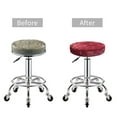 thumbnail image 5 of Round Bar Stool Seat Covers, Abstract White Red Gold Marble Texture Elastic Round Chair Cover Stool Seat Slipcover Bar Stool Cushions Round Pad for 12-14 inch, 5 of 7
