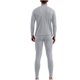 thumbnail image 3 of Conjuntos de ropa interior térmica para hombre, cuello medio liso, mangas largas, pantalones con cintura elástica, conjunto de ropa interior cálida de alta elasticidad, traje de poliéster para hombre, 3 of 3