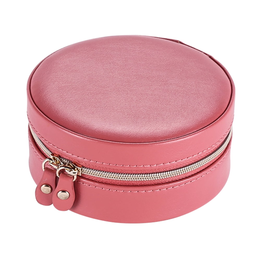 Lesimsam Women Jewelry Boxes Round Shaped Small Mini Storage Box Female  Necklace Earring Rings Organizer Holder - Walmart.com