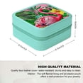 thumbnail image 2 of BCIIG Flamingo Tropical Flowers Palm Leaves Jewelry Storage Artifacts Jewelry Box for Travel - Necklace, Ring, Earring Organizer Green, 2 of 5